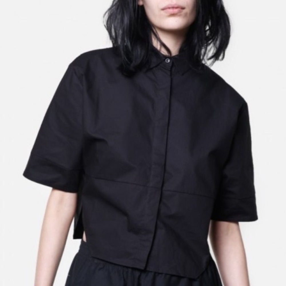 Oak NYC cropped panel shirt. Excellent condition. Oversized body fit.